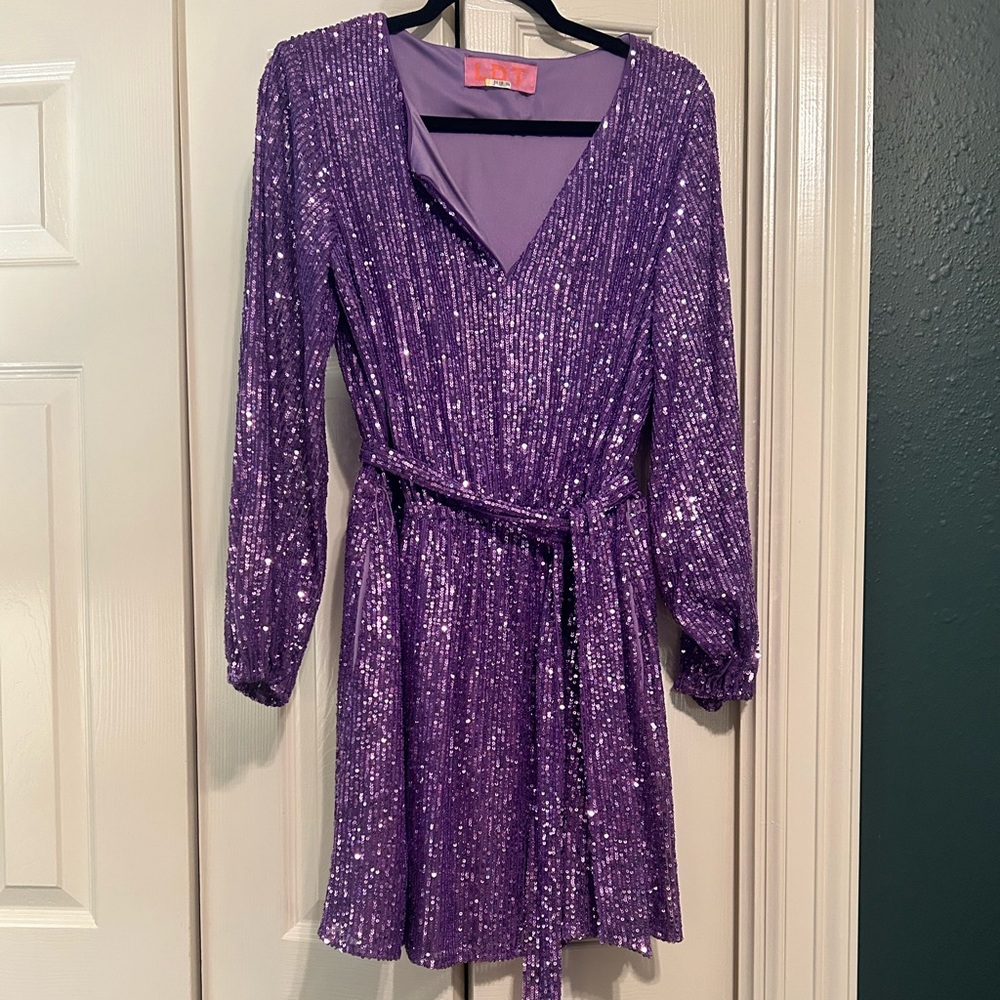 LDT Purple Sequin Dress